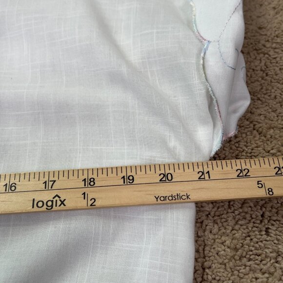 JR Bentley Shirt Womens 16 White Embroidered Rainbow Button Cottagecore Vintage - Picture 8 of 10